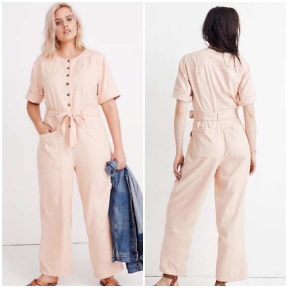 Madewell Pants - Madewell NEW! Jumpsuit Pink Blush Size 20 NWT
